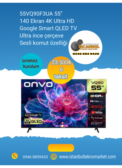 55"onvo Google TV 